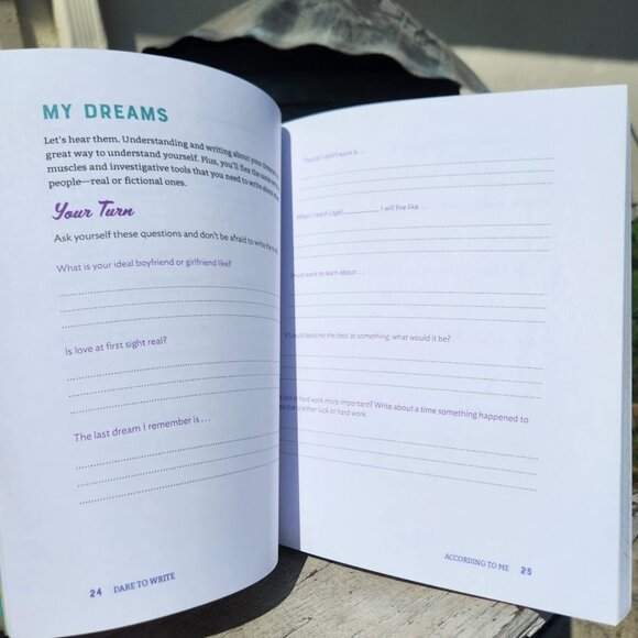 Dare to Write Creative Writing Prompts Book Notebook Journal Literature - Picture 9 of 11